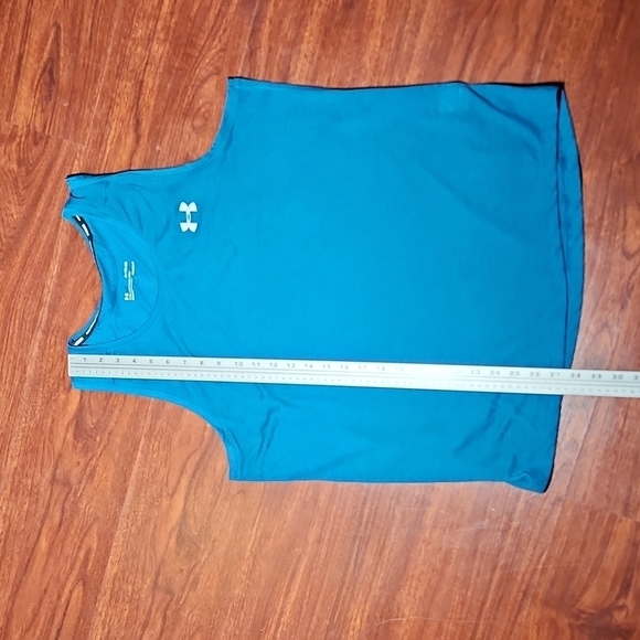 Under Armour Tank Top Womens Size XL Heatgear Run Blue shirt running - Picture 8 of 8